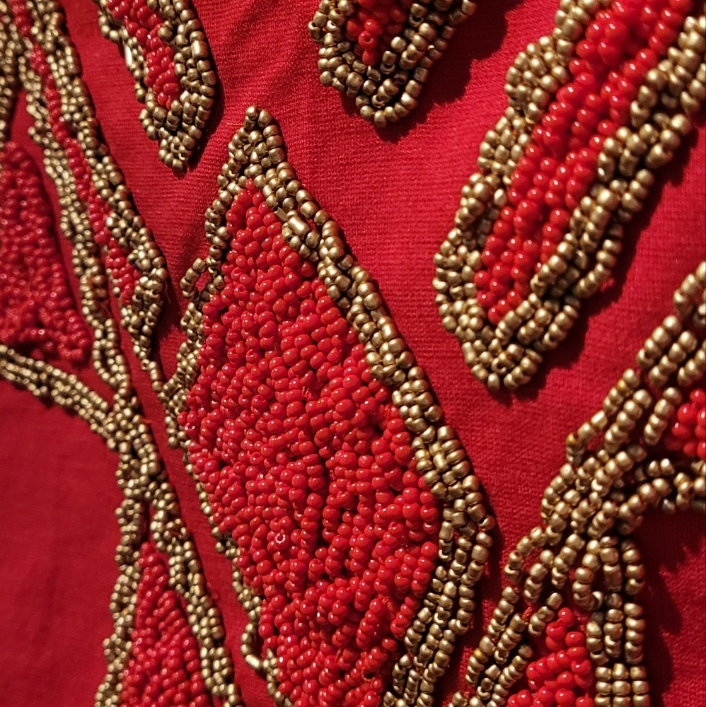 Red Stretch Handmade Skirt